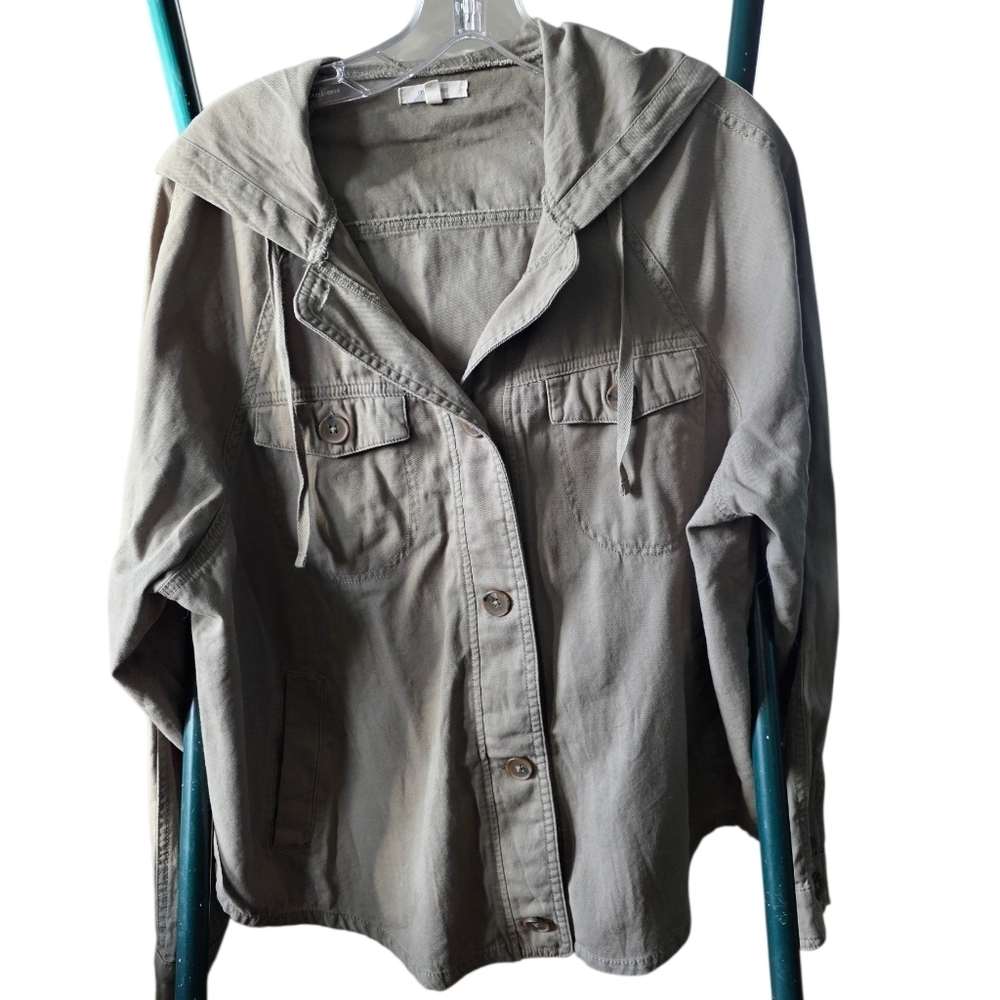 Maurices Light Green Utility Jacket Size 1